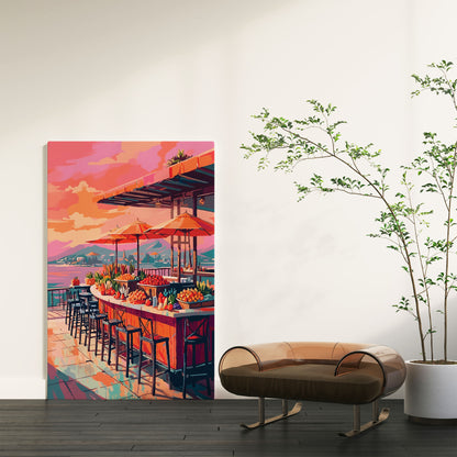 Mediterranean Market Cafe Print
