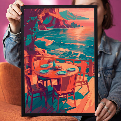 Waves & Wine Print