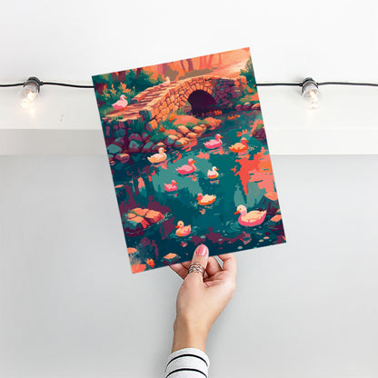 Ducks by the Bridge Print