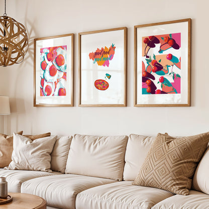 The Happy Kitchen - Set of 3 Prints