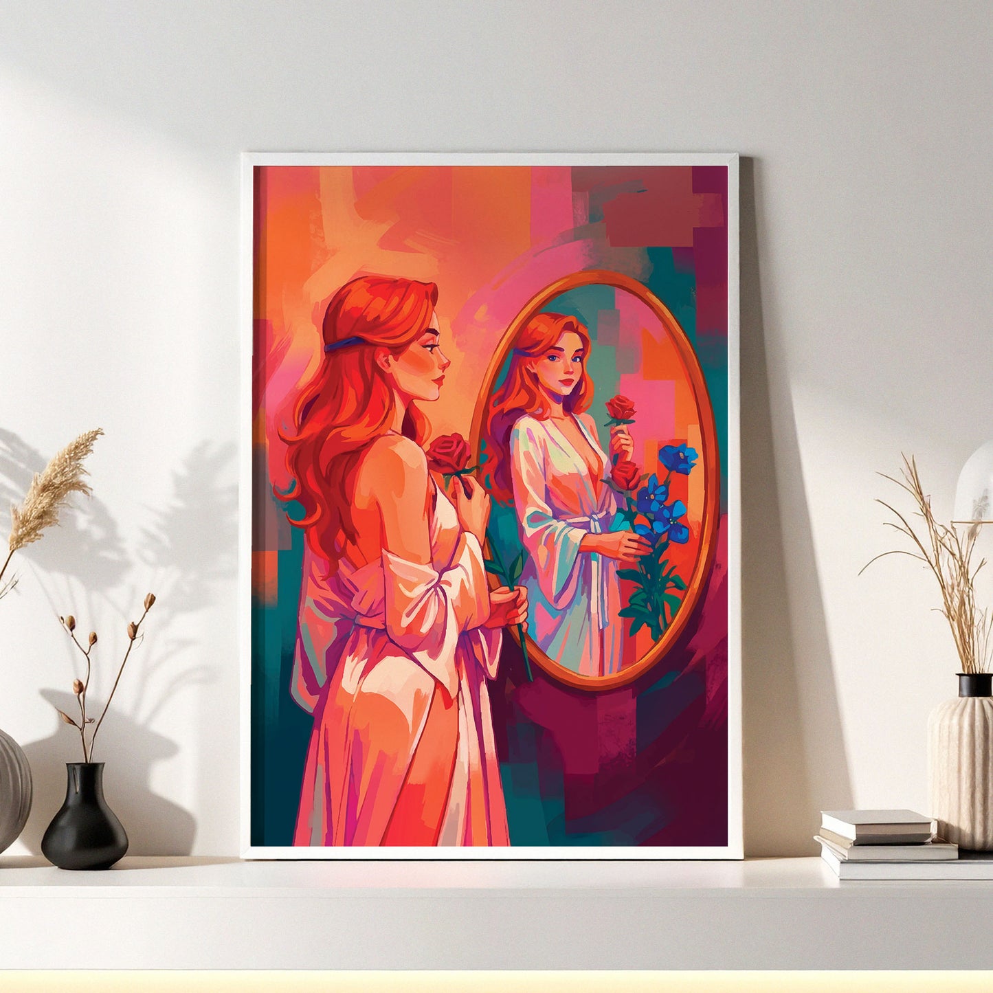 The Woman in the Mirror Print