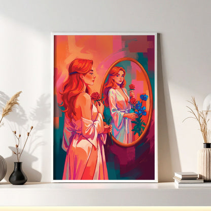 The Woman in the Mirror Print