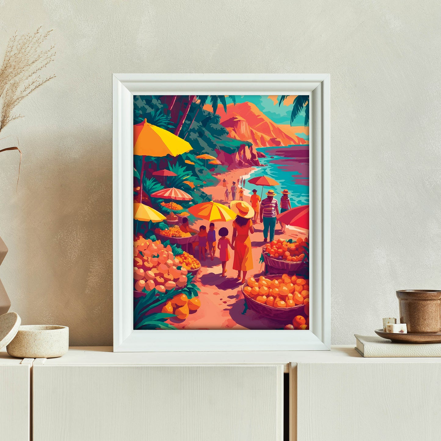 Tropical Beach Market Print