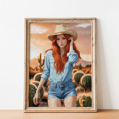 Western Cowgirl Print - SweetPixelCreations