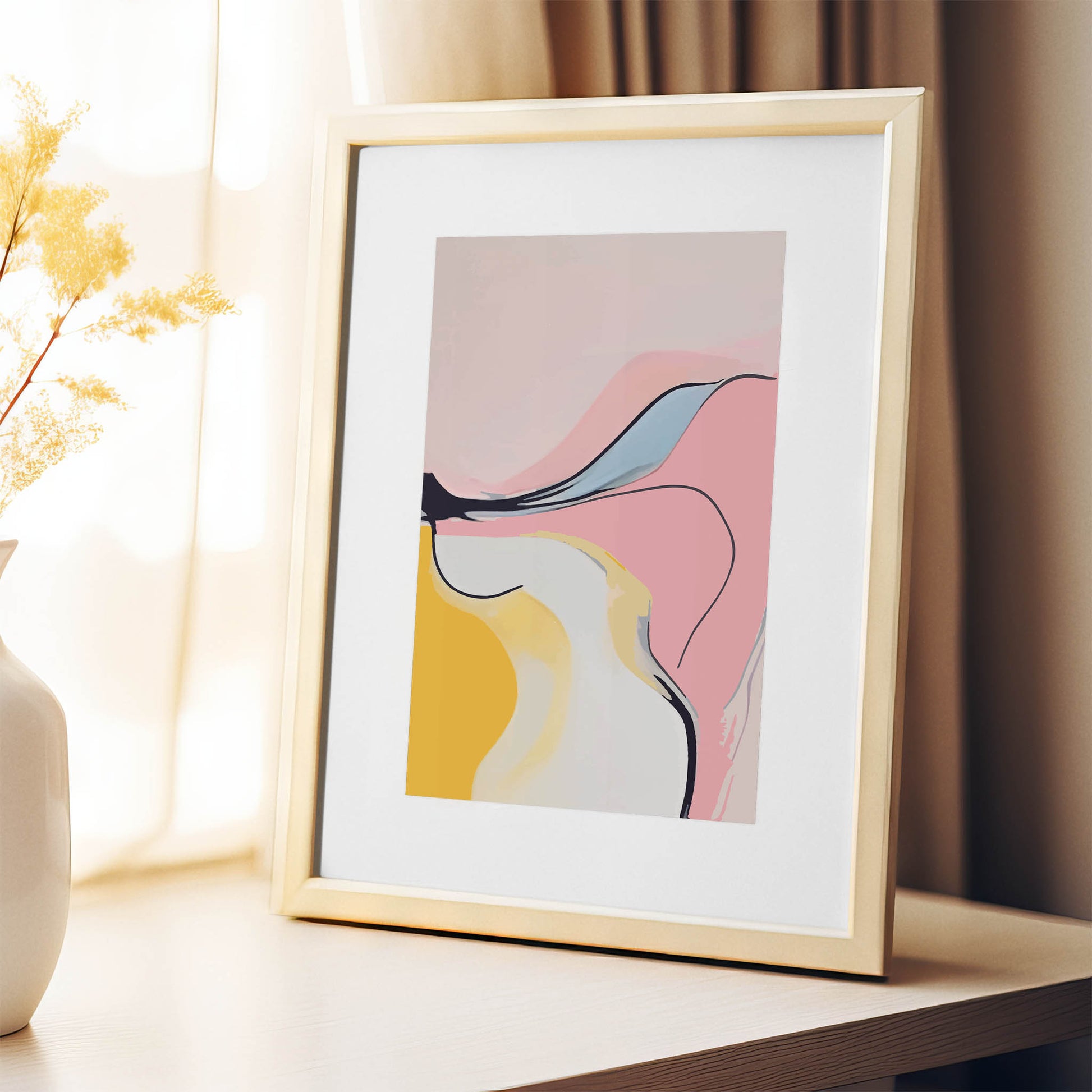 Pastel Waves Abstract Wall Art - SweetPixelCreations