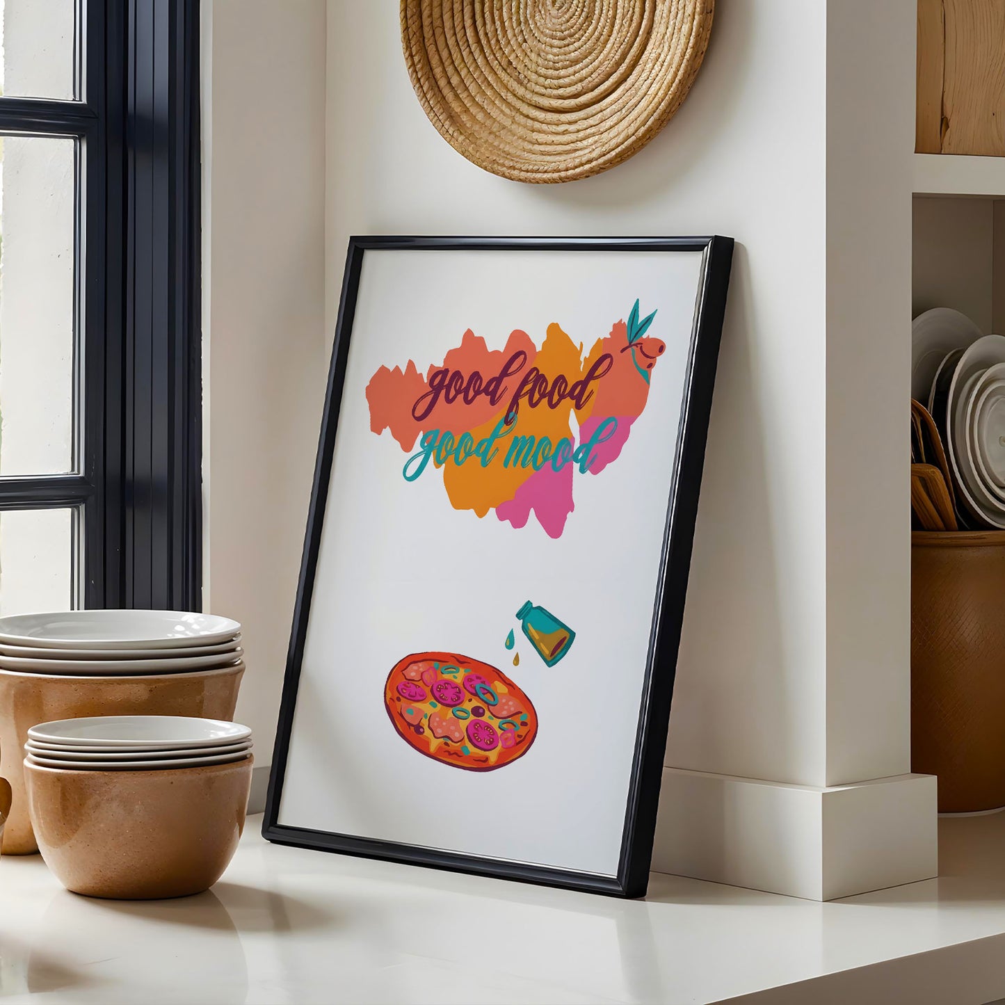 Good Food, Good Mood Print