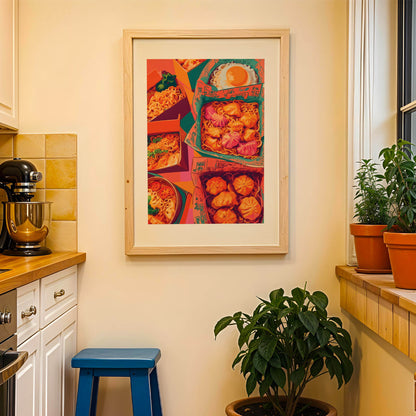 Ramen & Dumplings Food Delight Print