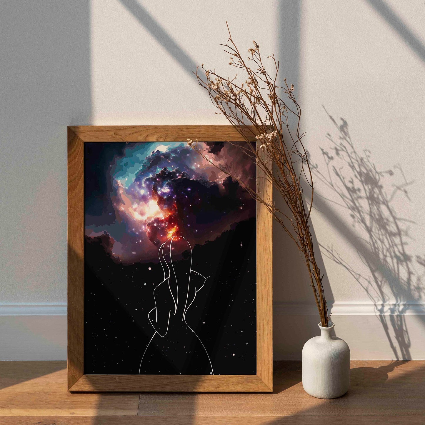 Cosmic Girl - Minimalist Wall Art Limited Edition - SweetPixelCreations