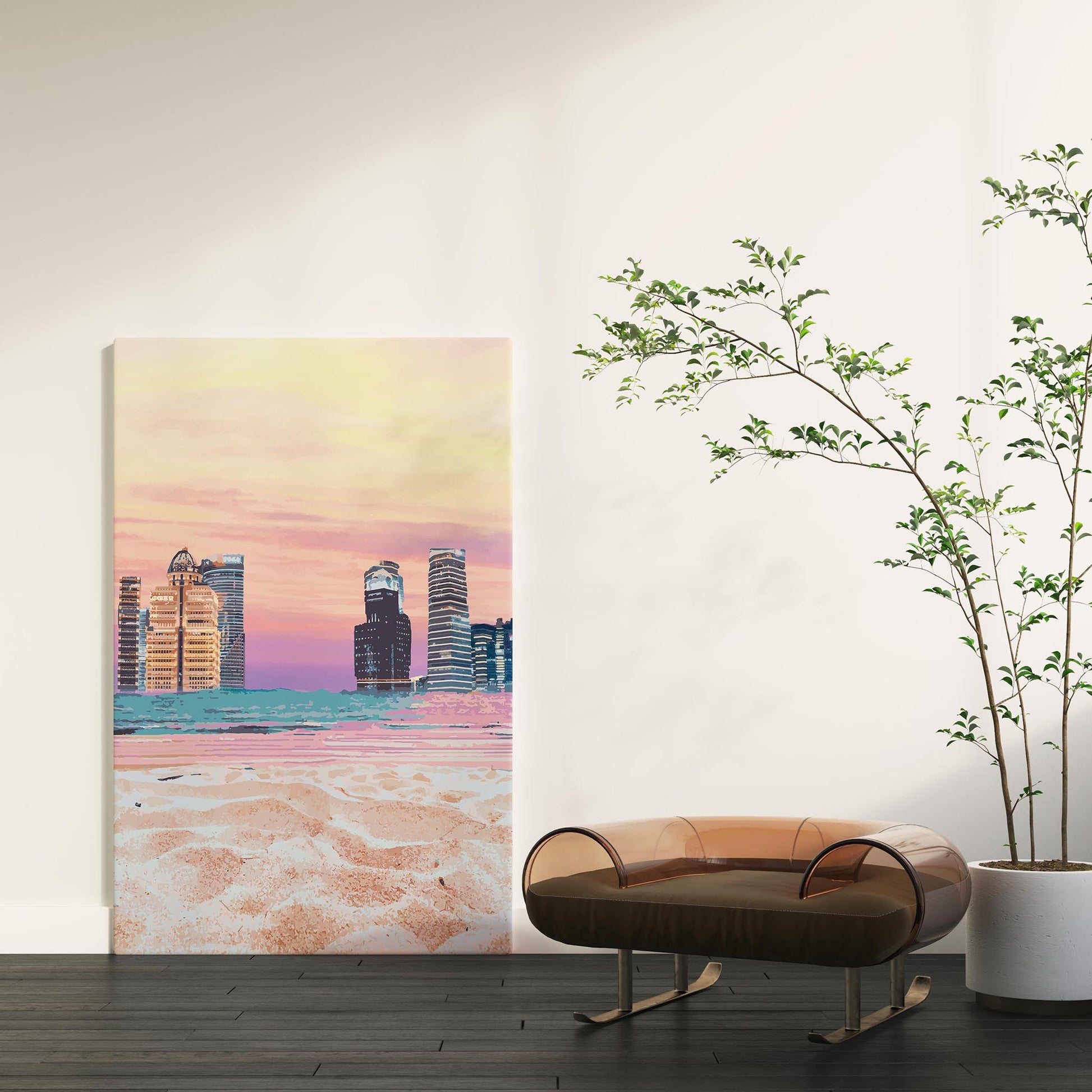 Cityscape Beach Wall Art - SweetPixelCreations