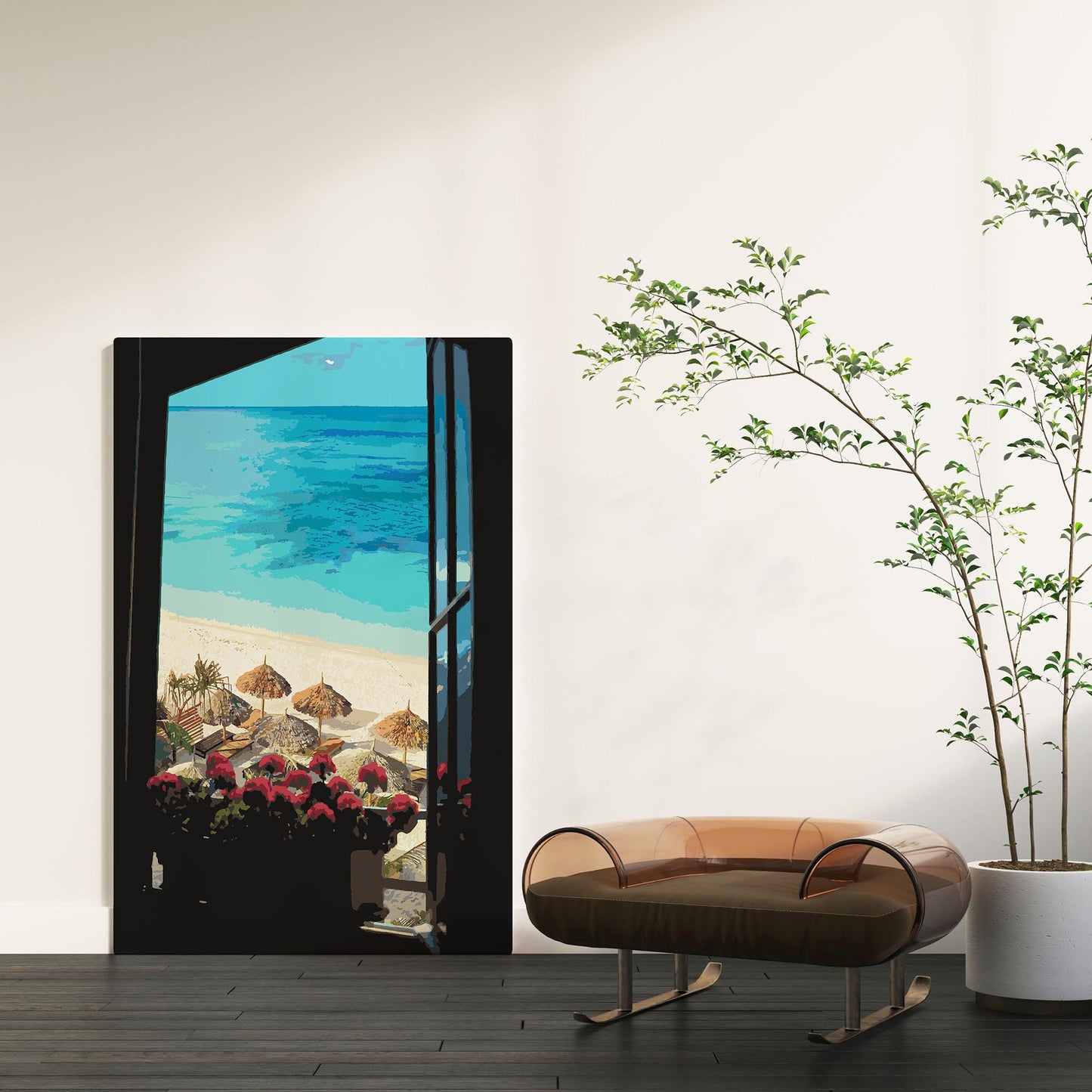 Summer View From The Window - Printable Wall Art - SweetPixelCreations