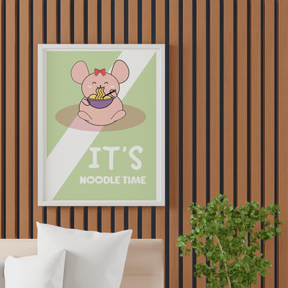 It's Noodle Time Cartoon Print - SweetPixelCreations