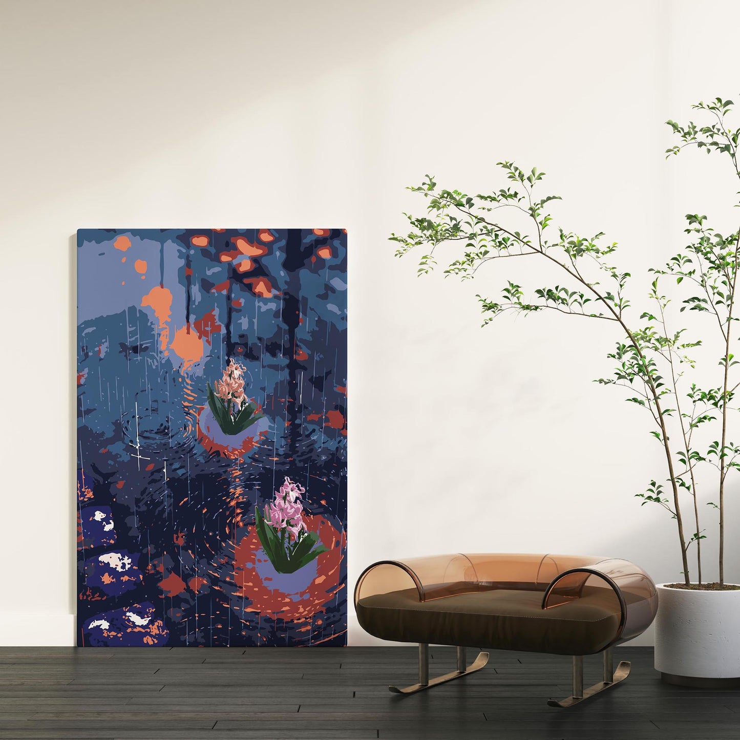 Flowers In The Rain Wall Art - SweetPixelCreations