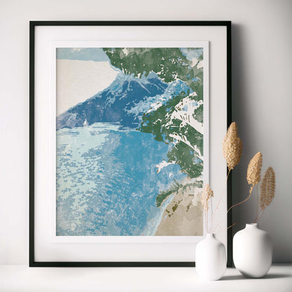 Watercolor Beach Painting - SweetPixelCreations