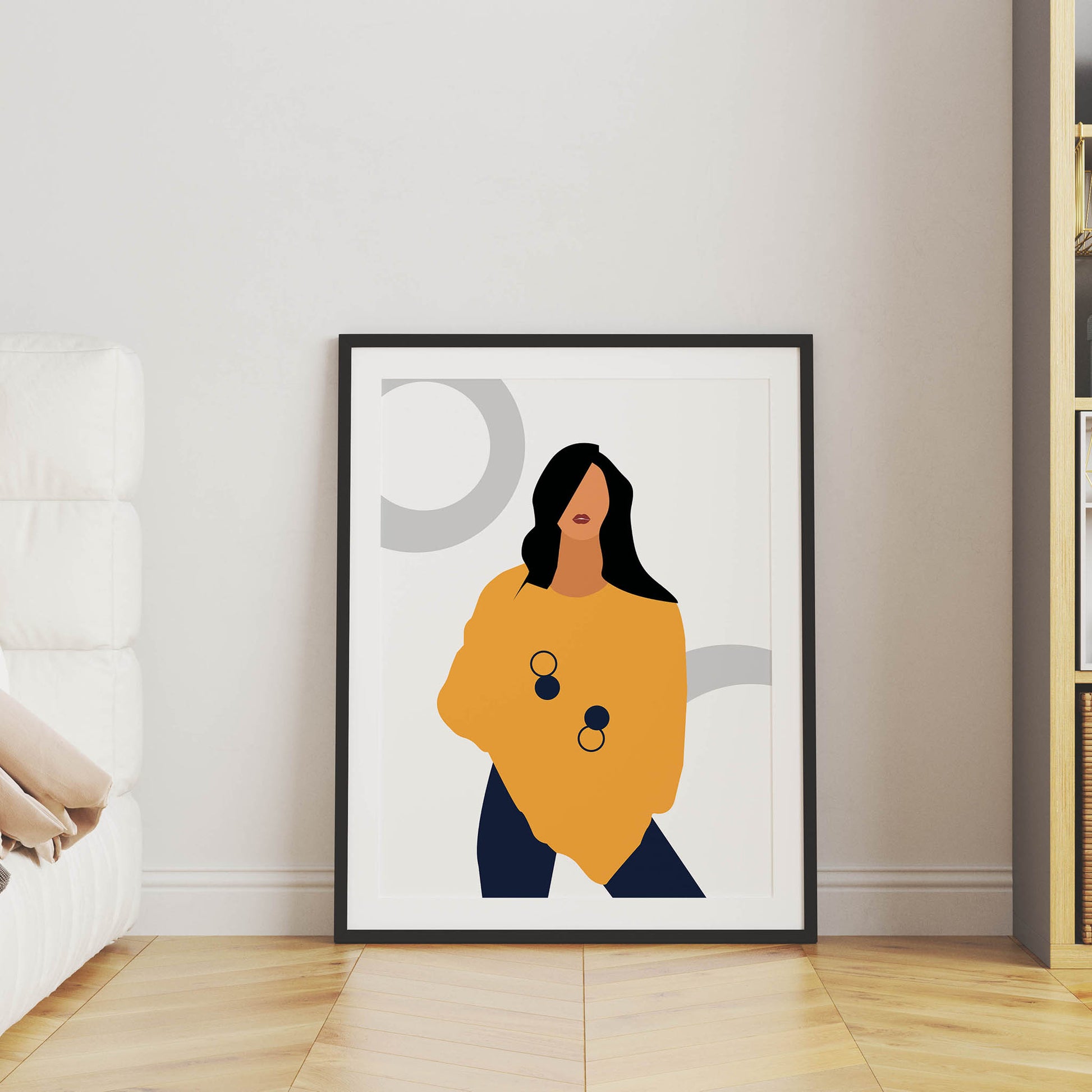 The Woman In Yellow Art Print - SweetPixelCreations