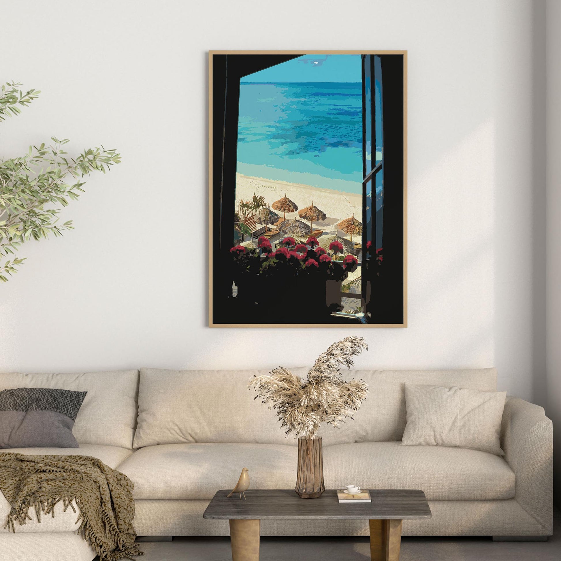 Summer View From The Window - Printable Wall Art - SweetPixelCreations