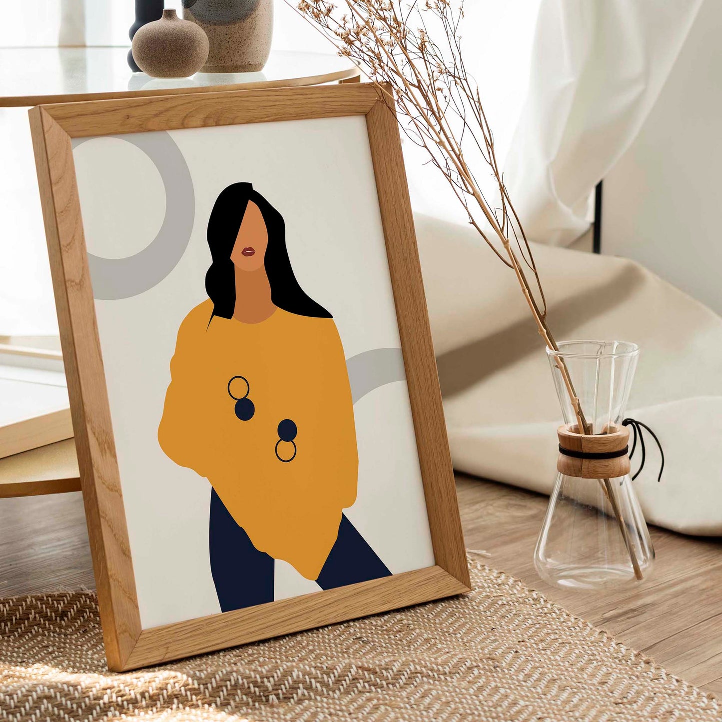 The Woman In Yellow Art Print - SweetPixelCreations