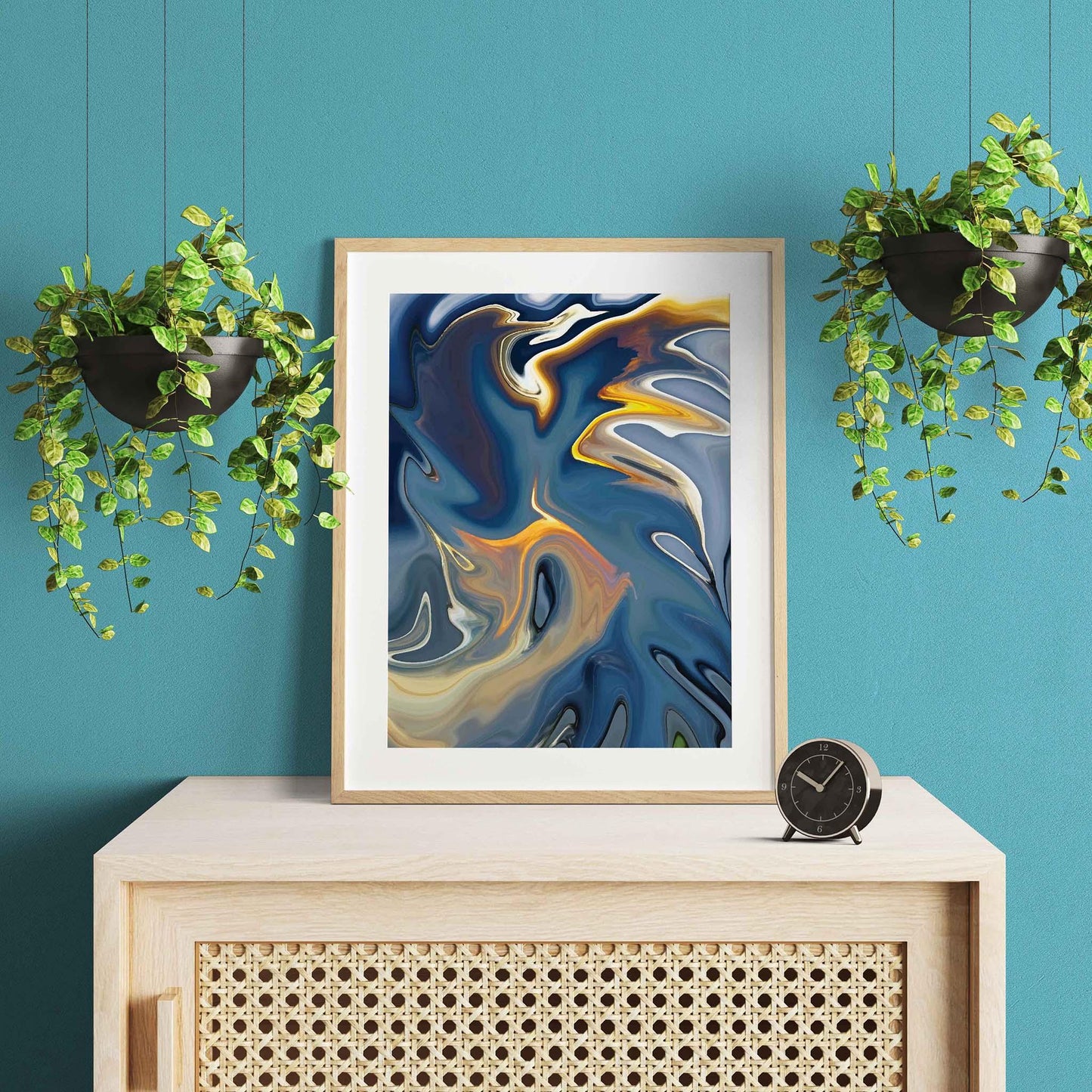 Blue Abstract Wall Art - SweetPixelCreations