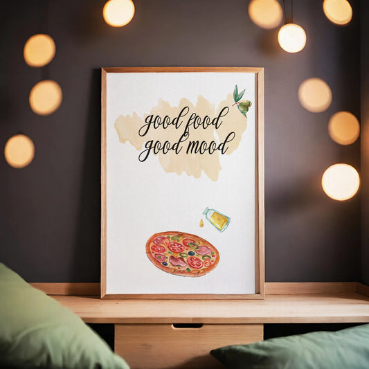 Good Food, Good Mood - Kitchen Art Print