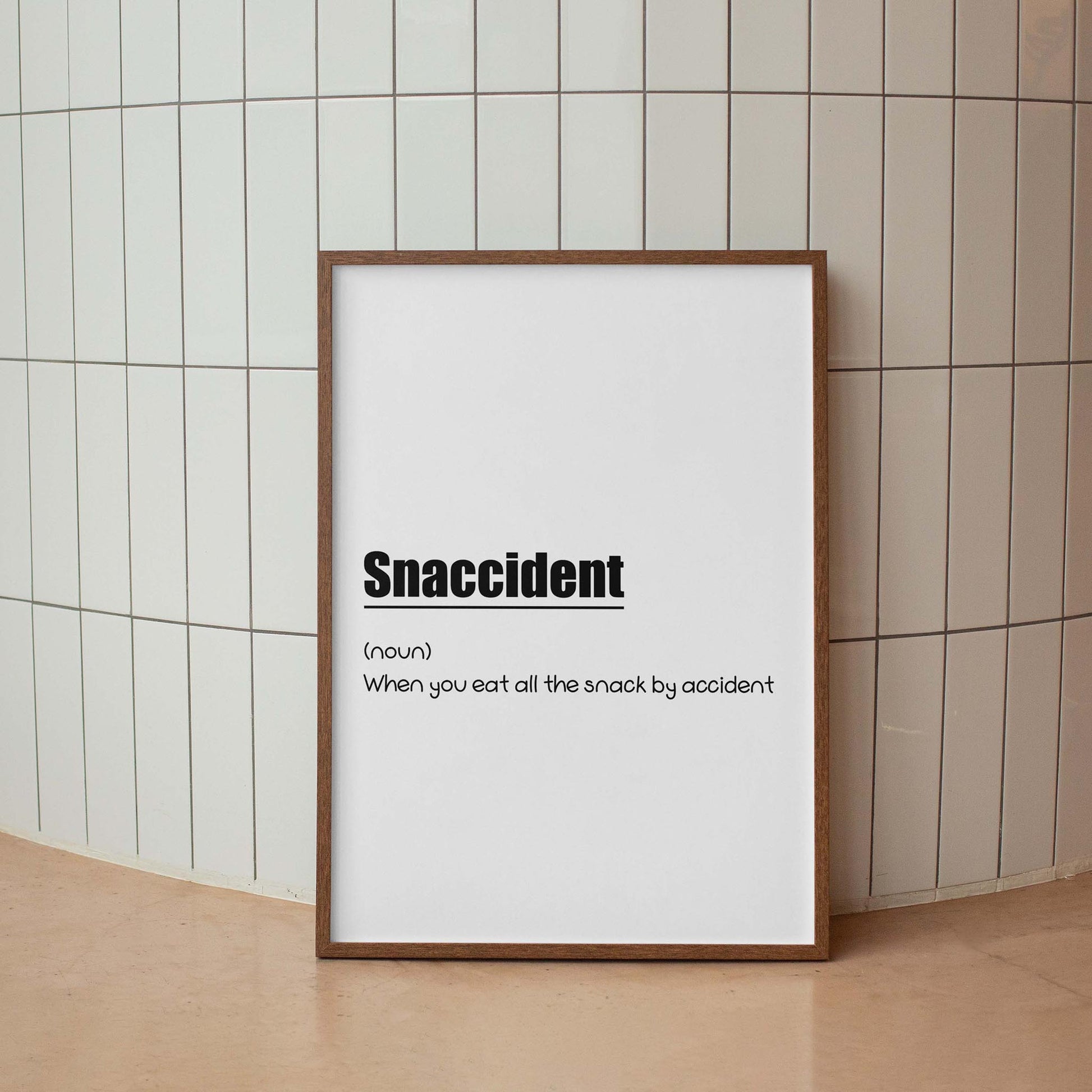 Snaccident Funny Quote Print - SweetPixelCreations