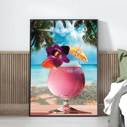 Tropical Cocktail Poster - SweetPixelCreations