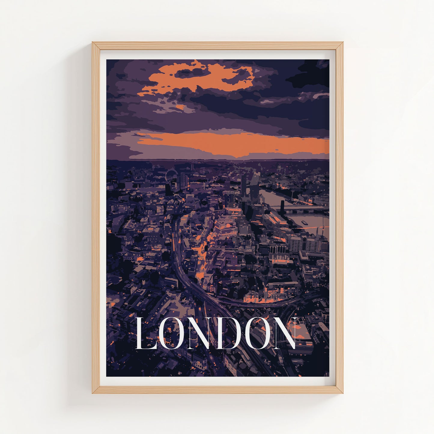 Night Time In London Print