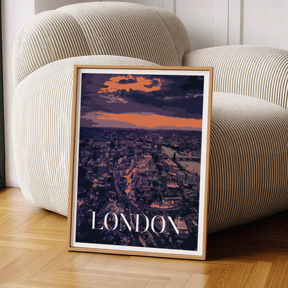 Night Time In London Print