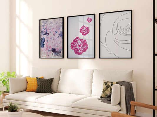 Three Piece Floral Wall Art Bundle - SweetPixelCreations