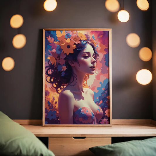 Botanical Beauty Female Wall Art - SweetPixelCreations
