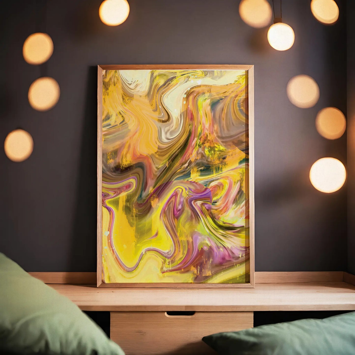 Abstract Yellow Painting