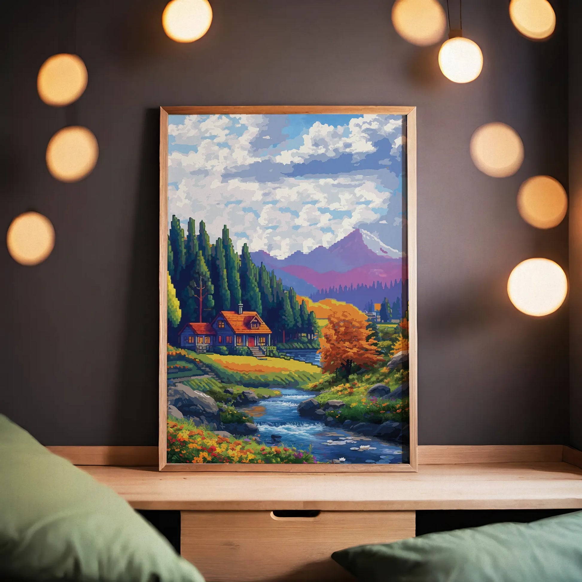 Cabin in the Mountains Art Print - SweetPixelCreations