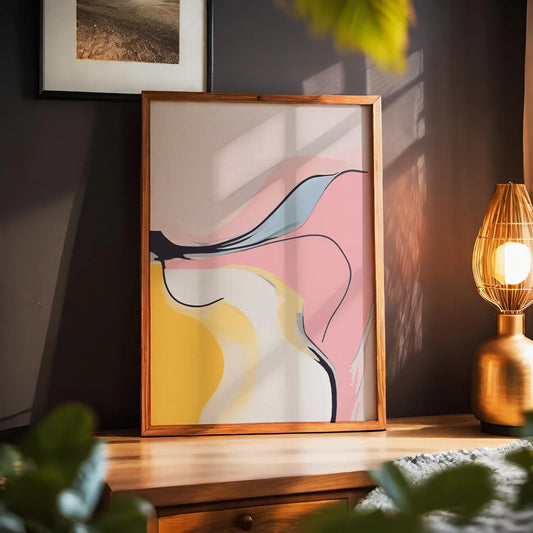 Pastel Waves Abstract Wall Art - SweetPixelCreations