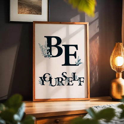 Be Yourself Floral Wall Art