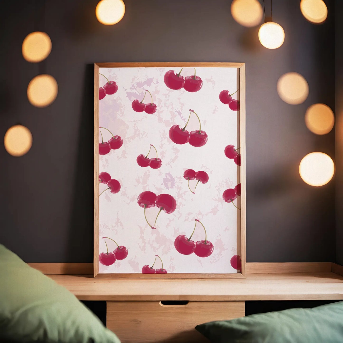 Cherry Pattern Wall Art Decor