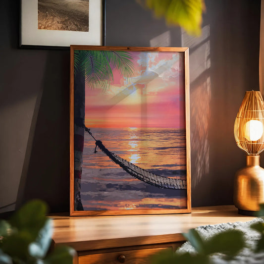 Hammock And The Beach - Printable Wall Art