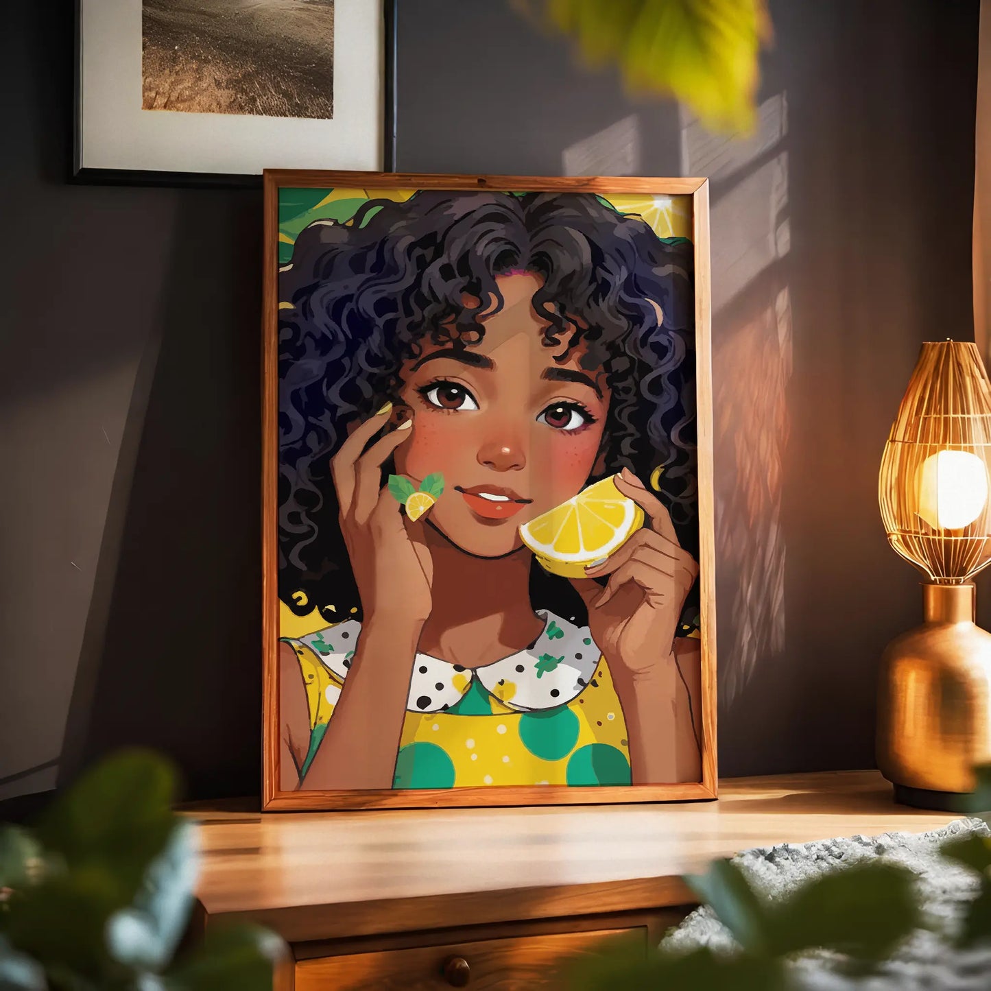 Cute Girl - Citrus-Themed Wall Art