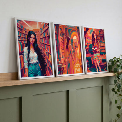 The Book Girl Bundle - Set of 3 Prints