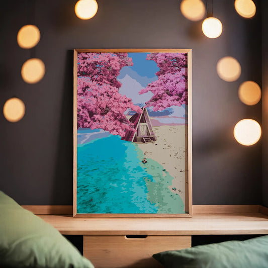 Cherry Blossom Landscape Print