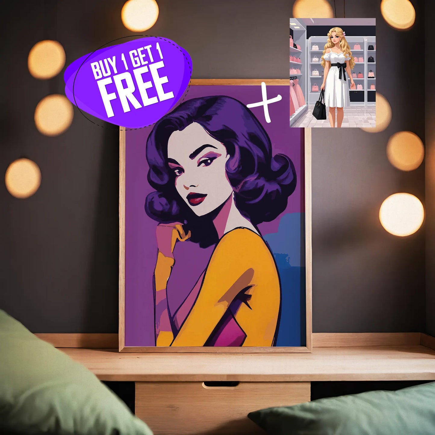 Pop Art Glamour + Chic Boutique Female Wall Art - SweetPixelCreations