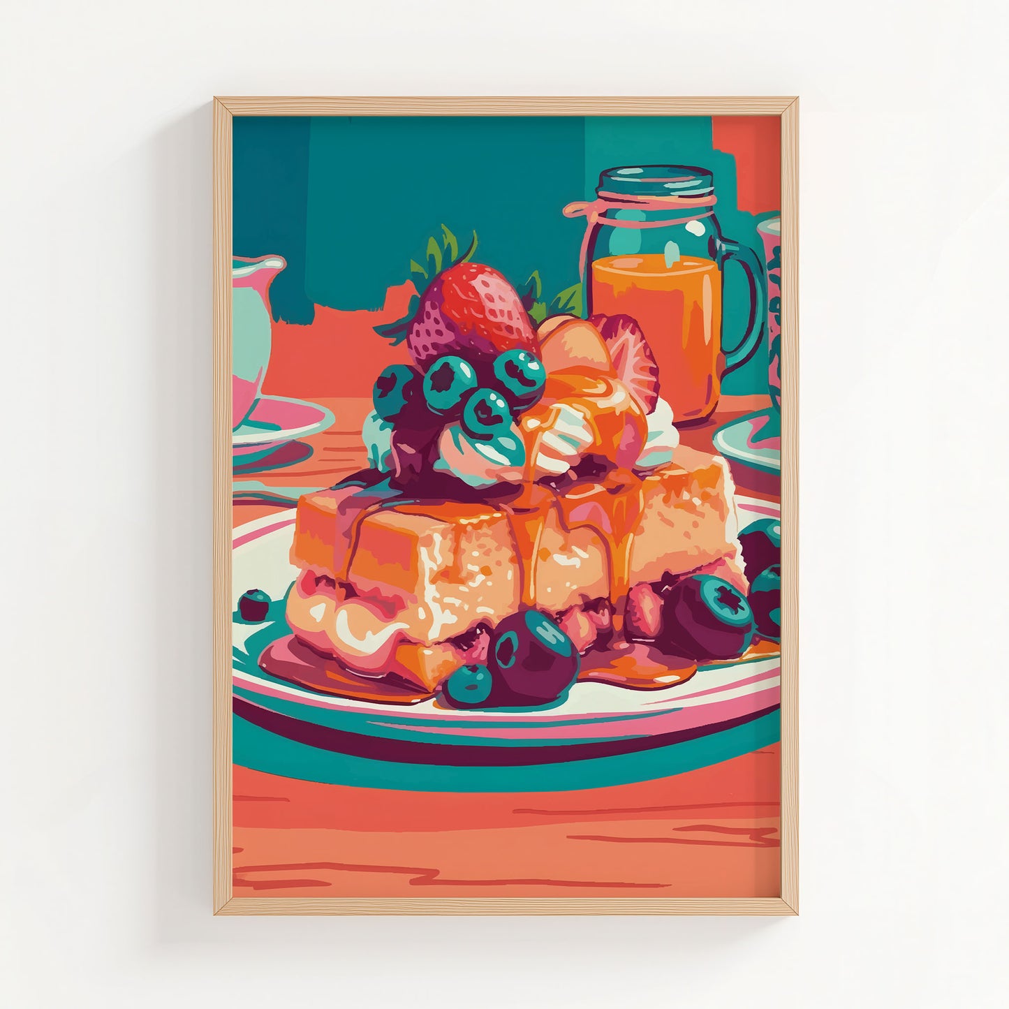Berry Cheesecake with Caramel Drizzle Print