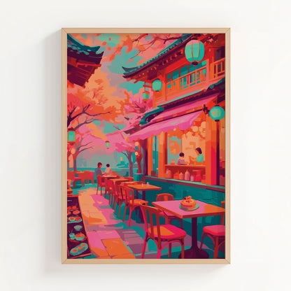 Cherry Blossom Cafe Print