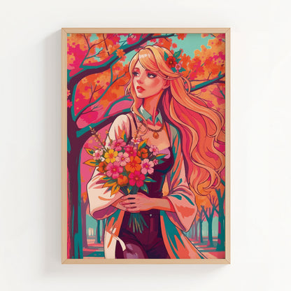Floral Elegance in Bloom Print