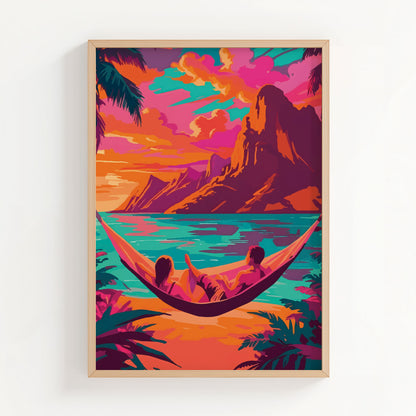 Hammock by the Lake Print