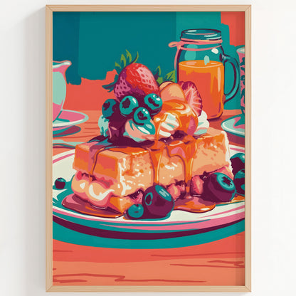 Berry Cheesecake with Caramel Drizzle Print
