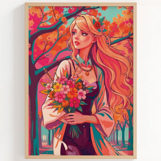 Floral Elegance in Bloom Print