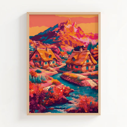 Alpine Cottage Print