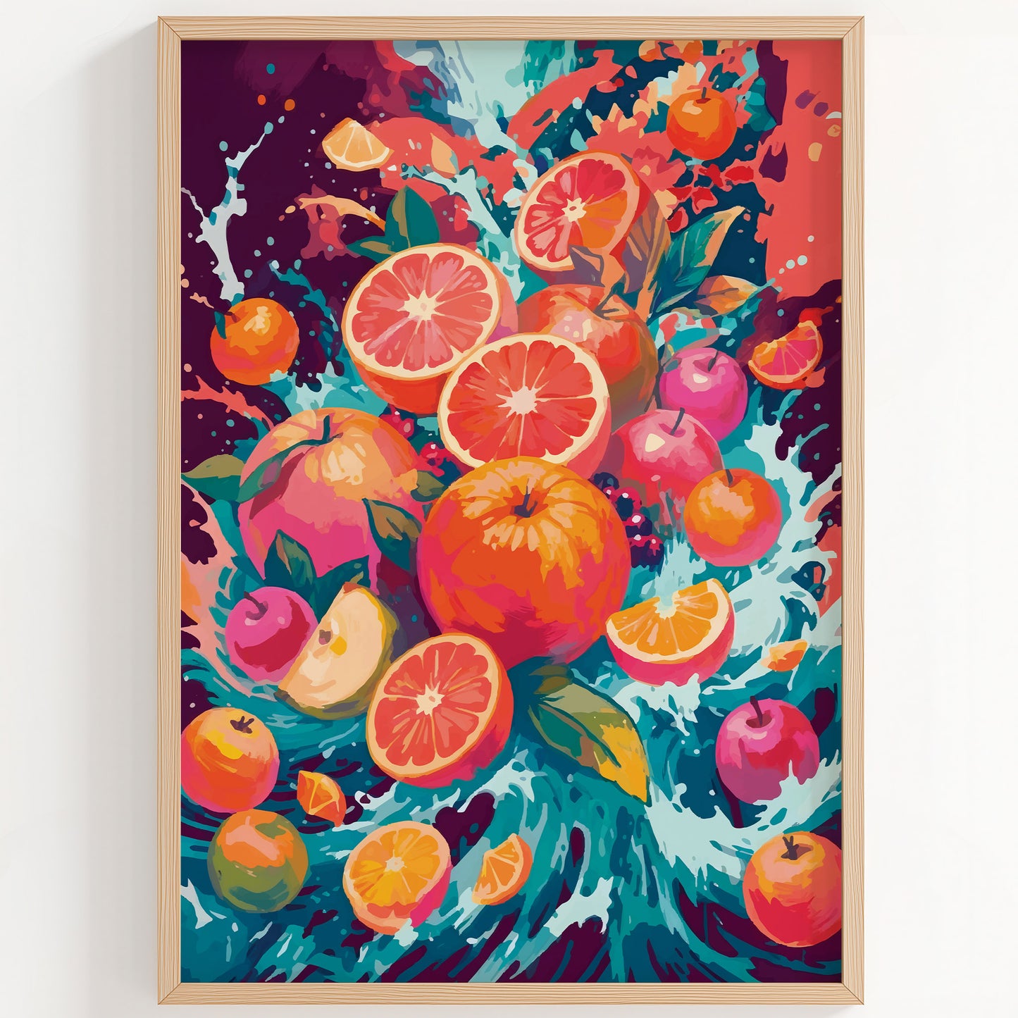 Vibrant Fruit Splash Print