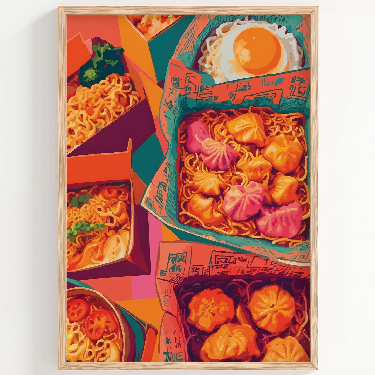 Ramen & Dumplings Food Delight Print