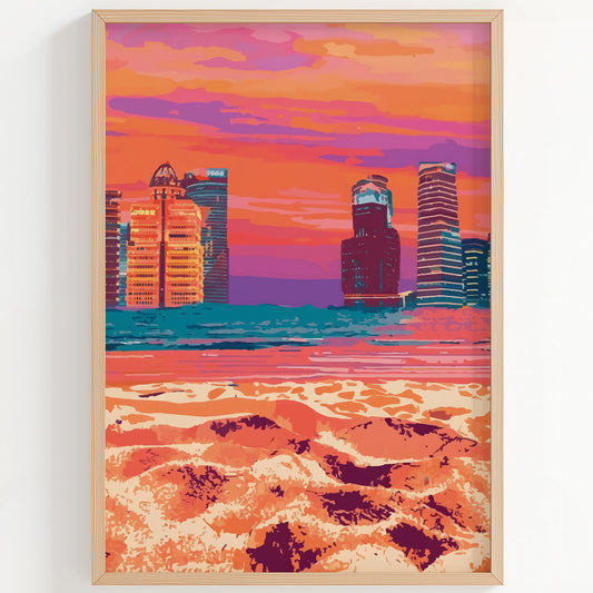 Cityscape Beach Print