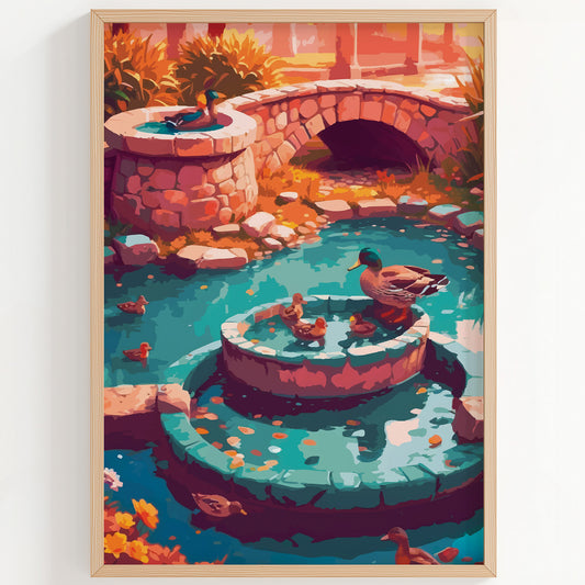 Golden Garden Morning Print
