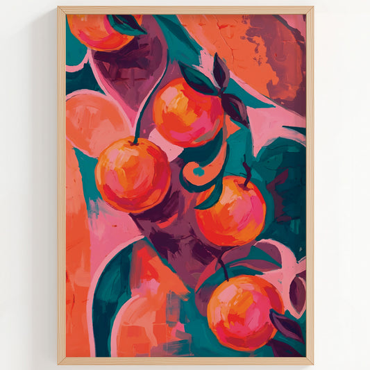 Tangerine Textures Print